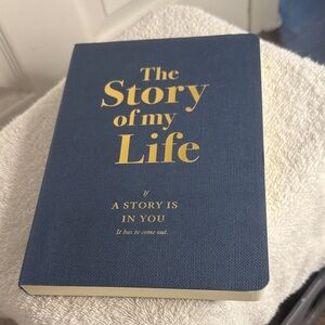 Navy Blue and Gold Journal - The Story of My Life